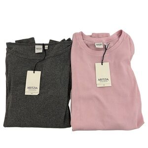 Aritzia Homestretch Ribbed Long-Sleeve Bundle (2 Tops) - 🛍️